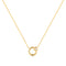 Gold Hoop Freshwater Pearl Necklace